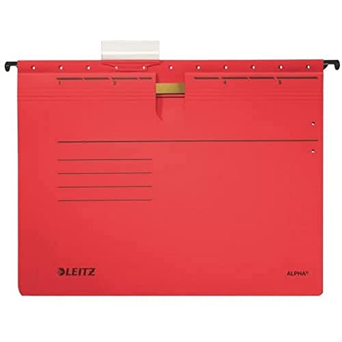 Leitz Hängehefter ALPHA®, kfm. Heftung, Colorspankarton, rot von Leitz