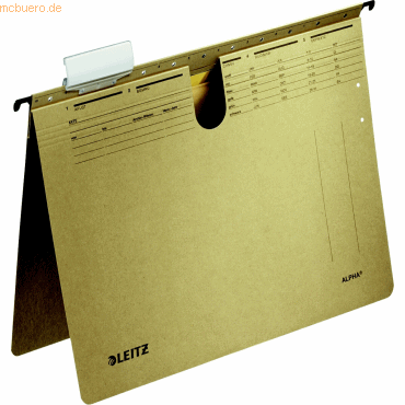Leitz Hängehefter Alpha kaufm. Heftung 250g/qm Karton braun VE=10 Stüc von Leitz