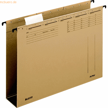 Leitz Hängesammler Alpha 60mm 320g/qm Karton naturbraun Leitz Hängesammler Alpha 60mm 320g/qm Karton naturbraun von Leitz
