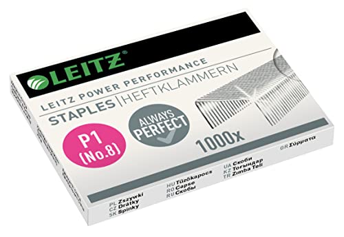 Leitz Heftklammer, No. 8, verzinkt, 1000 Klammern von Leitz