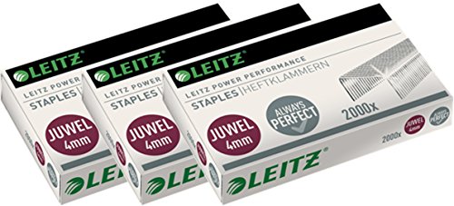 Leitz Heftzange Juwel Metall, 12 Blatt, matt, Nickel (Verzinkt, 3X Heftklammern) von Leitz