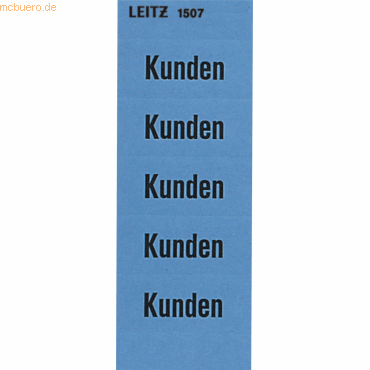 Leitz Inhaltsschildchen Kunden blau VE=100 Stück von Leitz