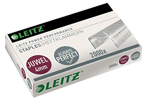 Leitz Juwel Heftklammern 4 mm, Box mit 2000 Stück, Verzinkt, 56400000 Leitz Juwel Heftklammern 4 mm, Box mit 2000 Stück, Verzinkt, 56400000 von Leitz