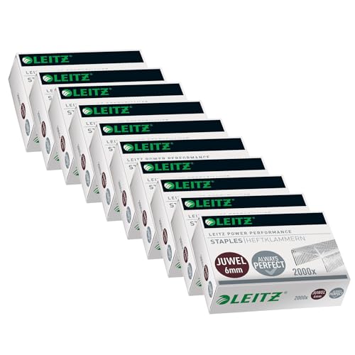 Leitz Juwel Heftklammern 4 mm, 10 x Box mit je 2000 Stück, Neusilber, 56410000 Leitz Juwel Heftklammern 4 mm, 10 x Box mit je 2000 Stück, Neusilber, 56410000 von Leitz