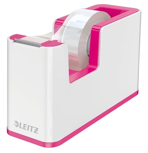 Leitz Klebeband-Tischabroller, Fester Stand, Klebebandabroller inkl. Klebeband, Weiß/Pink, Duo Colour, WOW, 53641023 Leitz Klebeband-Tischabroller, Fester Stand, Klebebandabroller inkl. Klebeband, Weiß/Pink, Duo Colour, WOW, 53641023 von Leitz