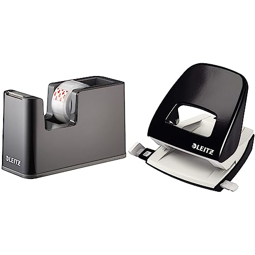 Leitz Klebeband-Tischabroller, Fester Stand & Büro Locher aus Metall, Für 30 Blatt, Anschlagschiene mit Formatangaben, Die Nummer 1 am Markt, Ergonomisches Design, schwarz, 50080095 Leitz Klebeband-Tischabroller, Fester Stand & Büro Locher aus Metall, Für 30 Blatt, Anschlagschiene mit Formatangaben, Die Nummer 1 am Markt, Ergonomisches Design, schwarz, 50080095 von Leitz
