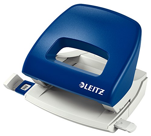 Leitz Kleiner Büro Locher aus Metall, 16 Blatt, Anschlagschiene mit Formatangaben, Ergonomisches Design, blau, 50380035 Leitz Kleiner Büro Locher aus Metall, 16 Blatt, Anschlagschiene mit Formatangaben, Ergonomisches Design, blau, 50380035 von Leitz