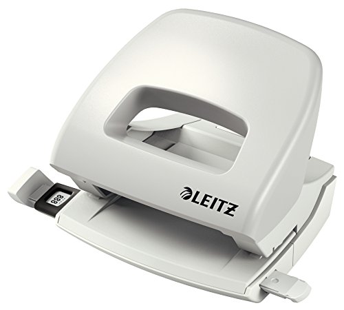 Leitz Kleiner Büro Locher aus Metall, 16 Blatt, Anschlagschiene mit Formatangaben, Ergonomisches Design, grau, 50380085 Leitz Kleiner Büro Locher aus Metall, 16 Blatt, Anschlagschiene mit Formatangaben, Ergonomisches Design, grau, 50380085 von Leitz