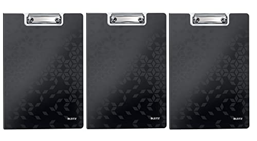 Leitz Klemmbrett, A4, leichter Polyfoam, WOW (Schwarz, 3 Stück) von Leitz