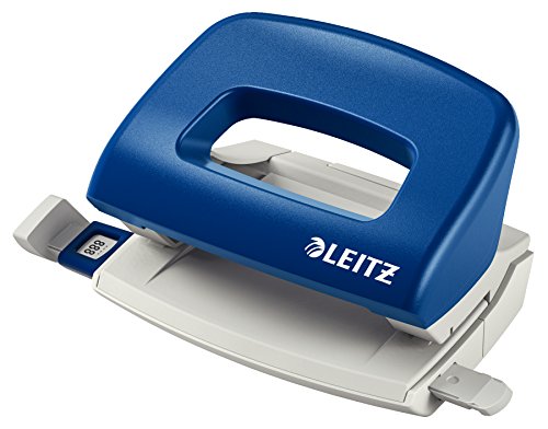 Leitz Mini Büro Locher aus Metall, kleiner Locher für 10 Blatt, Anschlagschiene mit Formatangaben, Ergonomisches Design, blau, 50580035 Leitz Mini Büro Locher aus Metall, kleiner Locher für 10 Blatt, Anschlagschiene mit Formatangaben, Ergonomisches Design, blau, 50580035 von Leitz