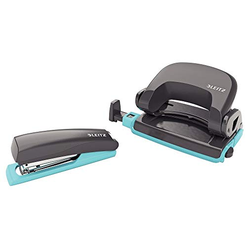 Leitz Mini Heftgerät und Locher-Set, Für 10 Blatt, Inkl. Heftklammern, Ergonomische Form, Dunkelgrau, Urban Chic, 55996089 Leitz Mini Heftgerät und Locher-Set, Für 10 Blatt, Inkl. Heftklammern, Ergonomische Form, Dunkelgrau, Urban Chic, 55996089 von Leitz