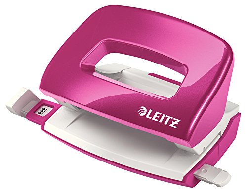 Leitz Mini Locher aus Metall, kleiner Locher für 10 Blatt, Metall, Anschlagschiene mit Formatangaben, Ergonomisches Design, Pink, WOW-Serie, 50601023 Leitz Mini Locher aus Metall, kleiner Locher für 10 Blatt, Metall, Anschlagschiene mit Formatangaben, Ergonomisches Design, Pink, WOW-Serie, 50601023 von Leitz