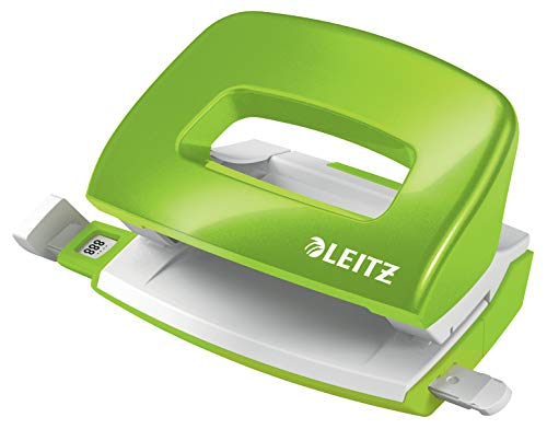 Leitz Mini Locher aus Metall, kleiner Locher für 10 Blatt, Metall, Anschlagschiene mit Formatangaben, Ergonomisches Design, grün, WOW-Serie, 50601054 Leitz Mini Locher aus Metall, kleiner Locher für 10 Blatt, Metall, Anschlagschiene mit Formatangaben, Ergonomisches Design, grün, WOW-Serie, 50601054 von Leitz