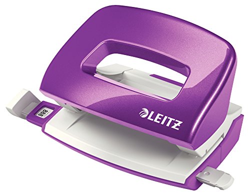Leitz Mini Locher aus Metall, kleiner Locher für 10 Blatt, Metall, Anschlagschiene mit Formatangaben, Ergonomisches Design, violett, WOW-Serie, 50601062 Leitz Mini Locher aus Metall, kleiner Locher für 10 Blatt, Metall, Anschlagschiene mit Formatangaben, Ergonomisches Design, violett, WOW-Serie, 50601062 von Leitz