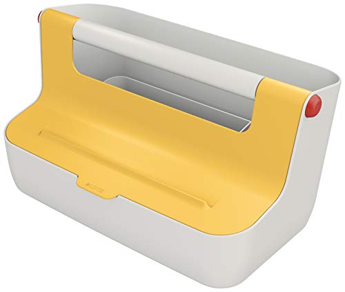 Leitz Mobile Aufbewahrungsbox, Cosy Serie, Hot Desking Box, Organizer Box für Zuhause oder das Büro, Aufbewahrungsbox mit Griff, smarte Fächer zur Organisation, Warmes Gelb, 61250019 Leitz Mobile Aufbewahrungsbox, Cosy Serie, Hot Desking Box, Organizer Box für Zuhause oder das Büro, Aufbewahrungsbox mit Griff, smarte Fächer zur Organisation, Warmes Gelb, 61250019 von Leitz