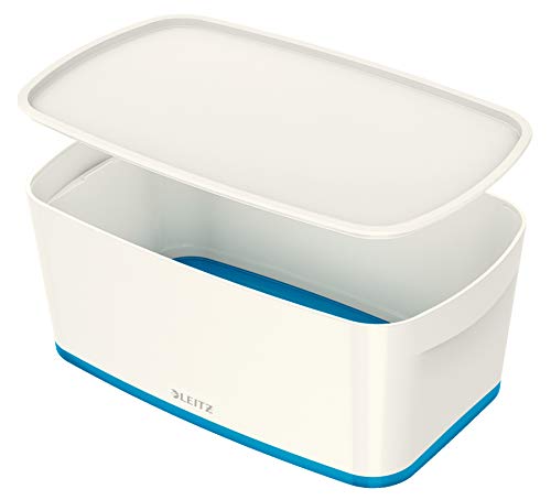 Leitz MyBox, Aufbewahrungsbox mit Deckel, Klein, Blickdicht, Weiß/Blau Metallic, Kunststoff, 52291036 Leitz MyBox, Aufbewahrungsbox mit Deckel, Klein, Blickdicht, Weiß/Blau Metallic, Kunststoff, 52291036 von Leitz