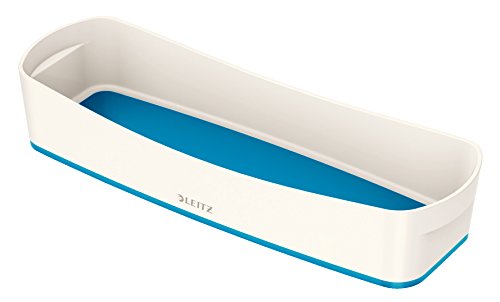 Leitz MyBox, Aufbewahrungsschale, Länglich, Blickdicht, Weiß/Blau Metallic, Kunststoff, 52581036, Klein Leitz MyBox, Aufbewahrungsschale, Länglich, Blickdicht, Weiß/Blau Metallic, Kunststoff, 52581036, Klein von Leitz