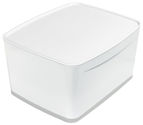 Leitz A4 MyBox Groß mit Deckel, Aufbewahrungsbox für Heim und Büro, 18 L, matte Oberfläche, Kunststoff, BPA-frei und lebensmittelecht, weiß/grau, 52161001 Leitz A4 MyBox Groß mit Deckel, Aufbewahrungsbox für Heim und Büro, 18 L, matte Oberfläche, Kunststoff, BPA-frei und lebensmittelecht, weiß/grau, 52161001 von Leitz