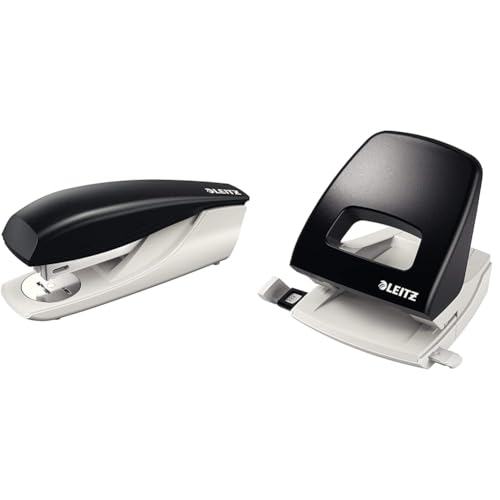 Leitz NeXXt Bürotacker aus Metall, Für 30 Blatt & Büro Locher aus Metall, Für 25 Blatt, Anschlagschiene mit Formatangaben, Ergonomisches Design, schwarz, NeXXt-Serie, 50050095 Leitz NeXXt Bürotacker aus Metall, Für 30 Blatt & Büro Locher aus Metall, Für 25 Blatt, Anschlagschiene mit Formatangaben, Ergonomisches Design, schwarz, NeXXt-Serie, 50050095 von Leitz