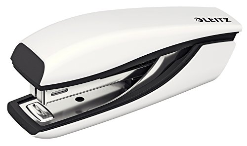 Leitz Mini-Heftgerät, 10 Blatt Tacker mit 1000 Heftklammern, Hefter aus Metall mit Kunststoffelementen, WOW Serie, Weiß, 55281001 Leitz Mini-Heftgerät, 10 Blatt Tacker mit 1000 Heftklammern, Hefter aus Metall mit Kunststoffelementen, WOW Serie, Weiß, 55281001 von Leitz