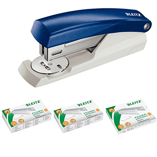 Leitz NeXXt Series Kleines Büroheftgerät 5501, 25 Blatt (blau mit 3000 Klammern) von Leitz