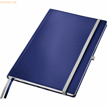 Leitz Notizbuch Style fester Einband A4 liniert 80 Blatt titan blau von Leitz