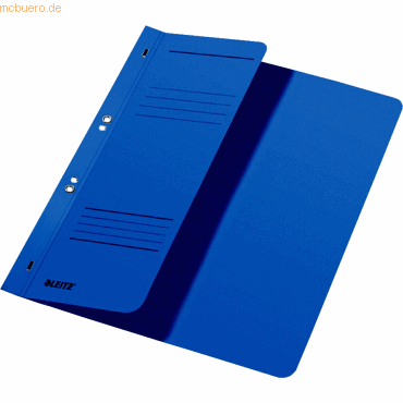 Leitz Ösenhefter A4 1/2 Vorderdeckel Karton kaufmännische Heftung blau von Leitz