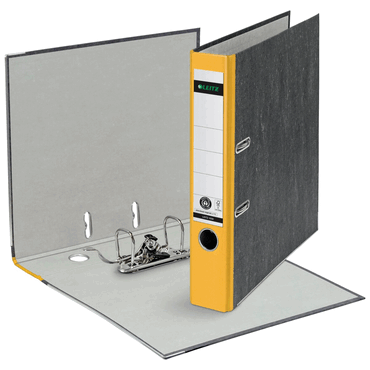 Leitz Ordner A4 Wolkenmarmor 180Grad 52mm gelb von Leitz