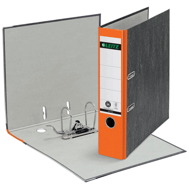 Leitz Ordner A4 Wolkenmarmor 180Grad 80mm orange von Leitz