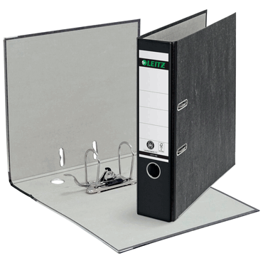 Leitz Ordner Wolkenmarmor A4 80mm 180Grad schwarz von Leitz