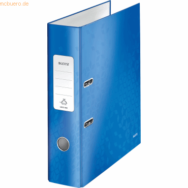 Leitz Ordner Wow A4 Kunststoff 80mm blau metallic von Leitz