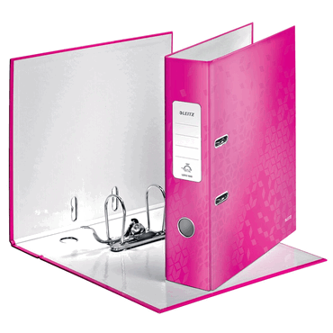 Leitz Ordner Wow A4 Kunststoff 80mm pink metallic von Leitz