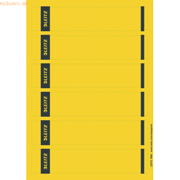 Leitz Ordnerrückenschilder 39x192mm für PC gelb VE=150 Stück Leitz Ordnerrückenschilder 39x192mm für PC gelb VE=150 Stück von Leitz
