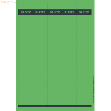 Leitz Ordnerrückenschilder 39x285mm für PC grün VE=125 Stück von Leitz