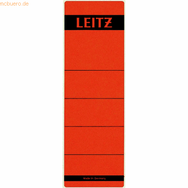 Leitz Ordnerrückenschilder 61x191mm selbstklebend rot VE=10 Stück von Leitz