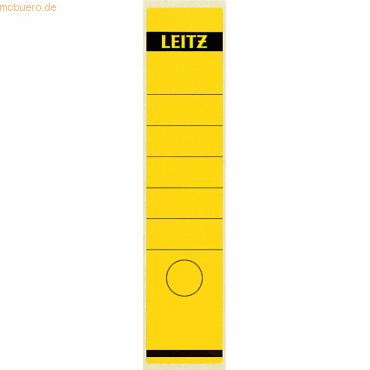 Leitz Ordnerrückenschilder 61x285mm selbstklebend gelb VE=100 Stück von Leitz