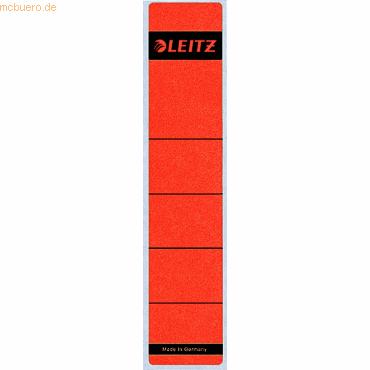 Leitz Ordnerrückenschilder 61x285mm selbstklebend rot VE=10 Stück von Leitz