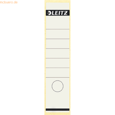 Leitz Ordnerrückenschilder 61x285mm selbstklebend weiß VE=100 Stück von Leitz