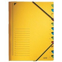 Leitz Ordnungsmappe, 12 F„cher, Colorspankarton, gelb Leitz Ordnungsmappe, 12 F„cher, Colorspankarton, gelb von Leitz