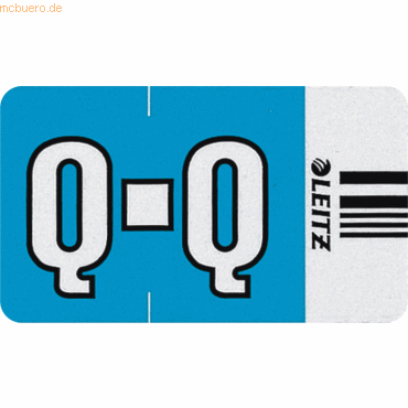 Leitz Orgacolor Buchstabensignal Q VE=250 Stück blau von Leitz