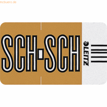 Leitz Orgacolor Buchstabensignal SCH VE=250 Stück hellbraun Leitz Orgacolor Buchstabensignal SCH VE=250 Stück hellbraun von Leitz
