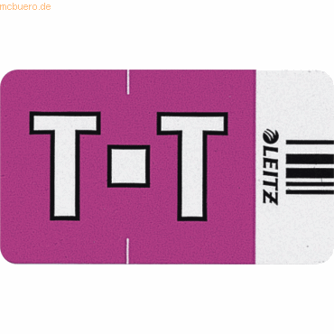 Leitz Orgacolor Buchstabensignal T VE=250 Stück violett von Leitz