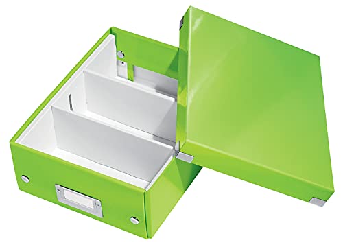 Leitz Click & Store Aufbewahrungsbox mit Deckel Klein, Box mit Trennwänden für Zubehör im Büro oder Utensilien im Haushalt, Transportbox aus 84 % recycelter Premium-Hartpappe, Grün, 60570054 Leitz Click & Store Aufbewahrungsbox mit Deckel Klein, Box mit Trennwänden für Zubehör im Büro oder Utensilien im Haushalt, Transportbox aus 84 % recycelter Premium-Hartpappe, Grün, 60570054 von Leitz