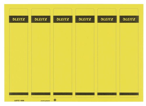 Leitz PC-beschriftbare Rückenschilder selbstklebend für Standard- und Hartpappe-Ordner, 150 Stück, Kurzes und schmales Format, 39 x 192 mm, Papier, gelb, 16862015 Leitz PC-beschriftbare Rückenschilder selbstklebend für Standard- und Hartpappe-Ordner, 150 Stück, Kurzes und schmales Format, 39 x 192 mm, Papier, gelb, 16862015 von Leitz