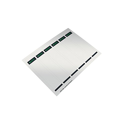 Leitz PC-beschriftbare Rückenschilder selbstklebend für Standard- und Hartpappe-Ordner, 600 Stück, Kurzes und schmales Format, 39 x 192 mm, Papier, grau, 16860085 von Leitz