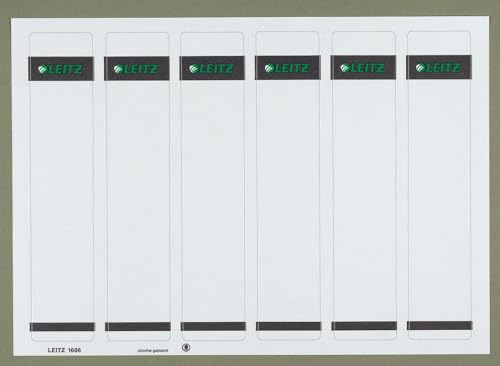 Leitz PC-beschriftbare Rückenschilder selbstklebend für Standard- und Hartpappe-Ordner, 600 Stück, Kurzes und schmales Format, 39 x 192 mm, Papier, grau, 16860085 Leitz PC-beschriftbare Rückenschilder selbstklebend für Standard- und Hartpappe-Ordner, 600 Stück, Kurzes und schmales Format, 39 x 192 mm, Papier, grau, 16860085 von Leitz