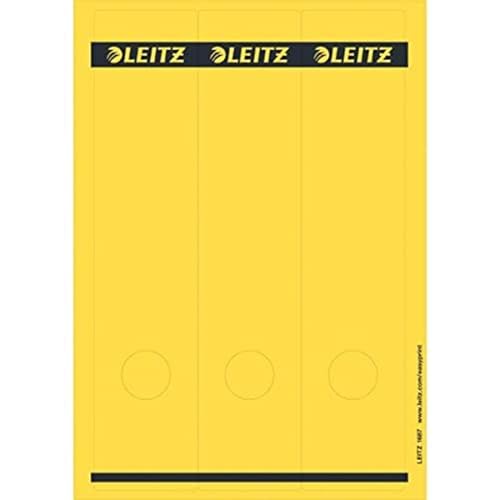 Leitz PC-beschriftbare Rückenschilder selbstklebend für Standard- und Hartpappe-Ordner, 75 Stück, Langes und breites Format, 62 x 285 mm, Papier, gelb, 16870015 Leitz PC-beschriftbare Rückenschilder selbstklebend für Standard- und Hartpappe-Ordner, 75 Stück, Langes und breites Format, 62 x 285 mm, Papier, gelb, 16870015 von Leitz