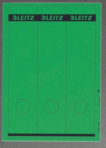 Leitz PC-beschriftbare Rückenschilder selbstklebend für Standard- und Hartpappe-Ordner, 75 Stück, Langes und breites Format, 62 x 285 mm, Papier, grün, 16870055 Leitz PC-beschriftbare Rückenschilder selbstklebend für Standard- und Hartpappe-Ordner, 75 Stück, Langes und breites Format, 62 x 285 mm, Papier, grün, 16870055 von Leitz
