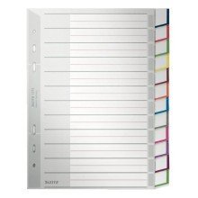 Leitz Plastikregister Blanko, A5, PP, 12 Blatt, grau Leitz Plastikregister Blanko, A5, PP, 12 Blatt, grau von Leitz