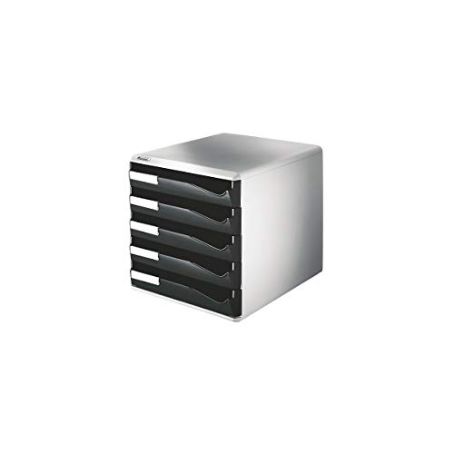 Leitz Post-Set mit 5 Schubladen, Schubladenset zur Aufbewahrung von Dokumenten und Büromaterialien, Schwarz, 52800095 Leitz Post-Set mit 5 Schubladen, Schubladenset zur Aufbewahrung von Dokumenten und Büromaterialien, Schwarz, 52800095 von Leitz